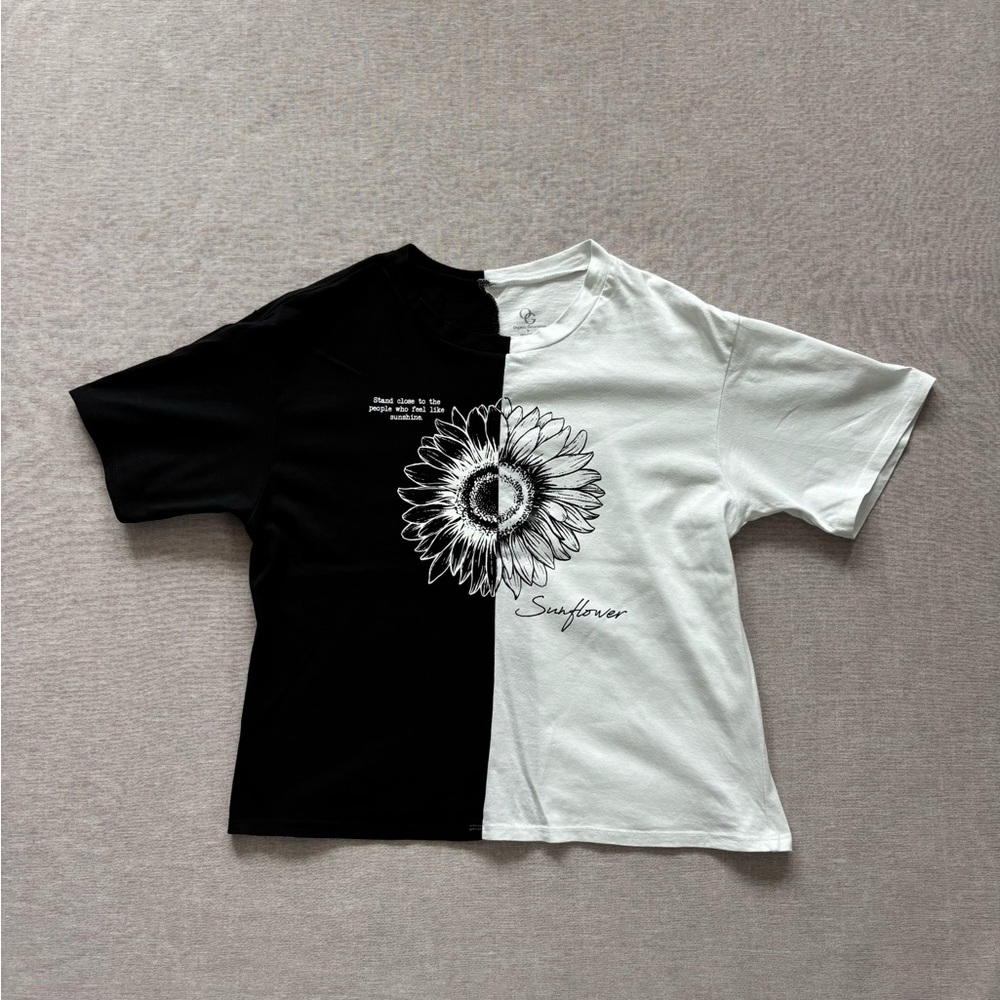 Organic Generation black & white graphic tee.